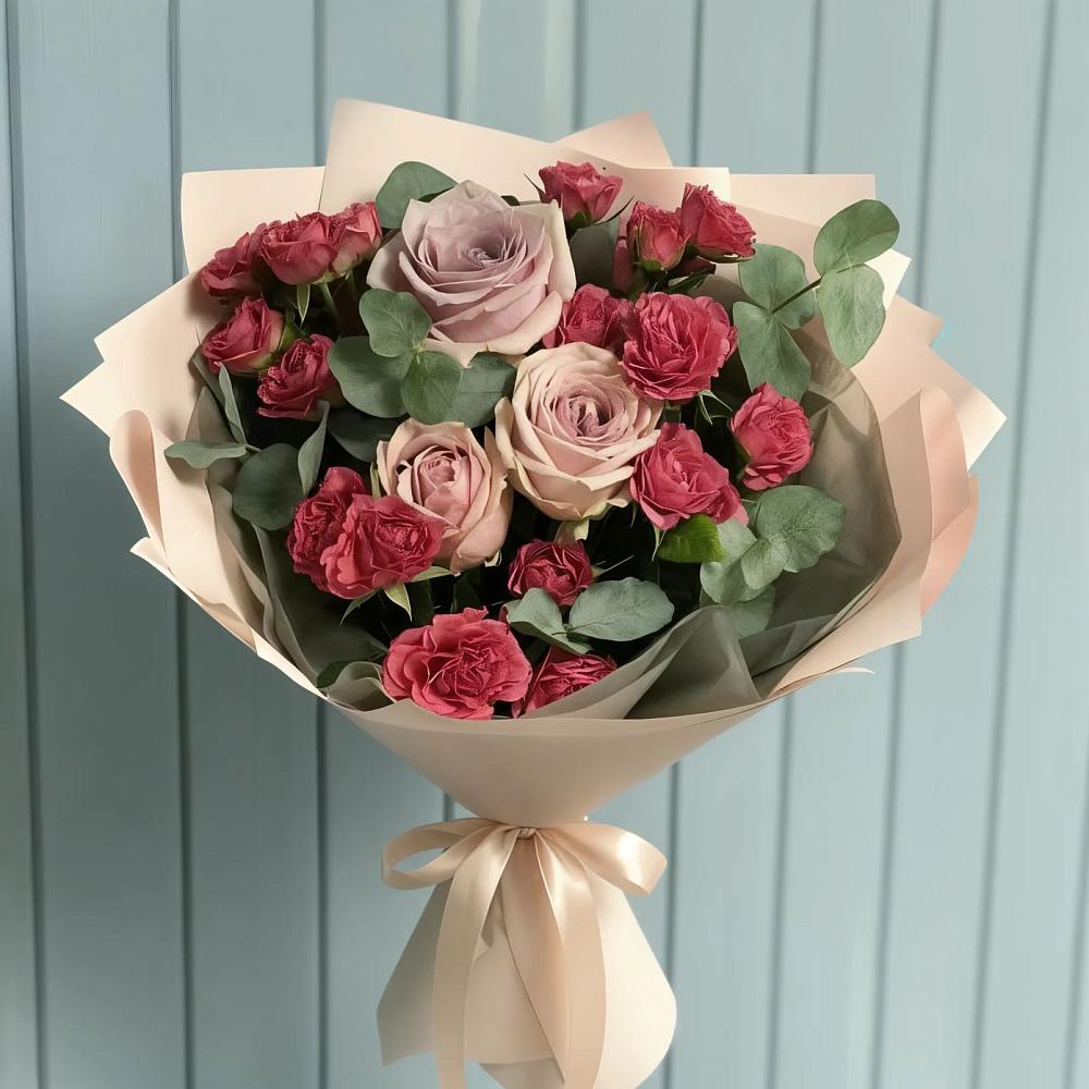 Букет цветов из: Гвоздики и Розы в Невельске