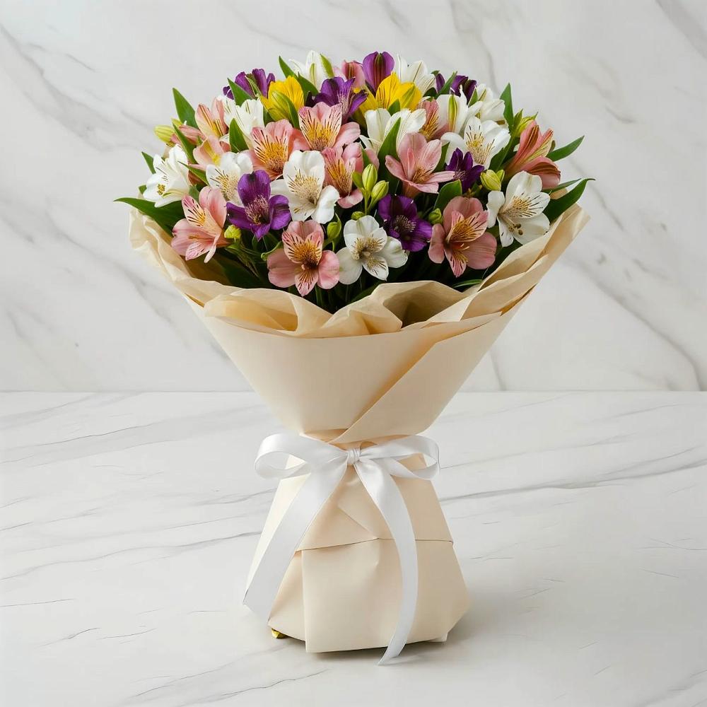 Букет цветов из: Альстромерии в Невельске