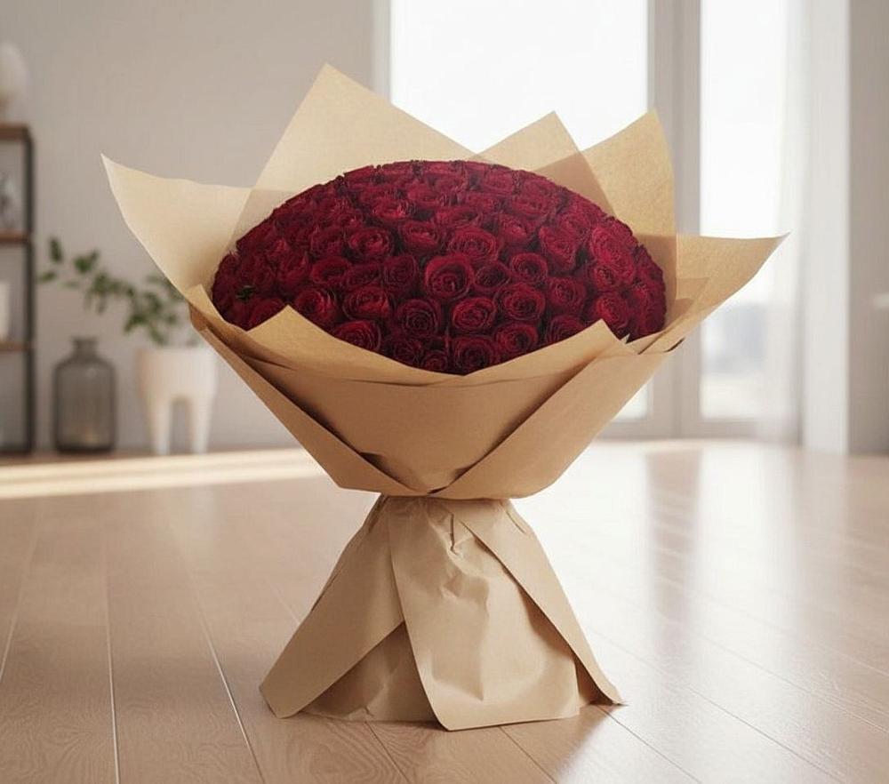 Букет 101 Красная роза в Невельске